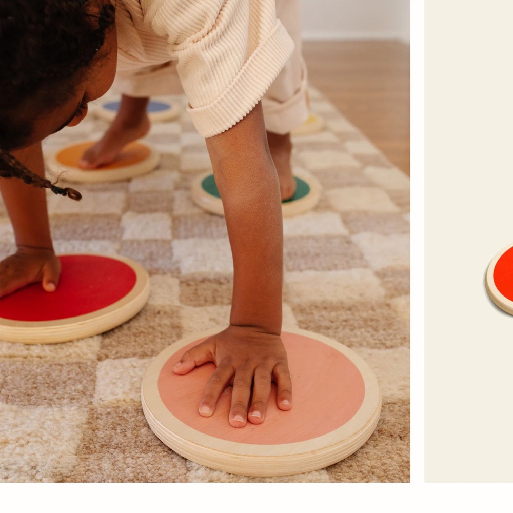 Piccalio Montessori-Style Round Stepping Stones - Multicolor Set